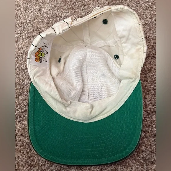 Disney Goofy’s Hat Co. White Green Pinstripe Mickey Mouse Baseball Cap SnapBack - Picture 5 of 7
